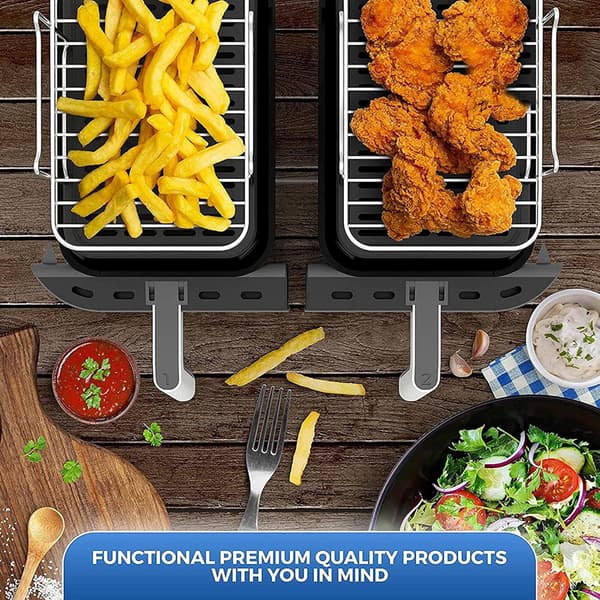 Airfryer-rist, stabelbar dehydrator-rist i rustfrit stål, tilbehør til airfryer