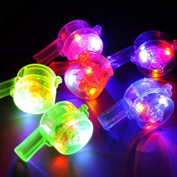 5st blinkande visselpipa lyser upp i mörkret Toy Noise Maker Toy LED Party Favors Gifts
