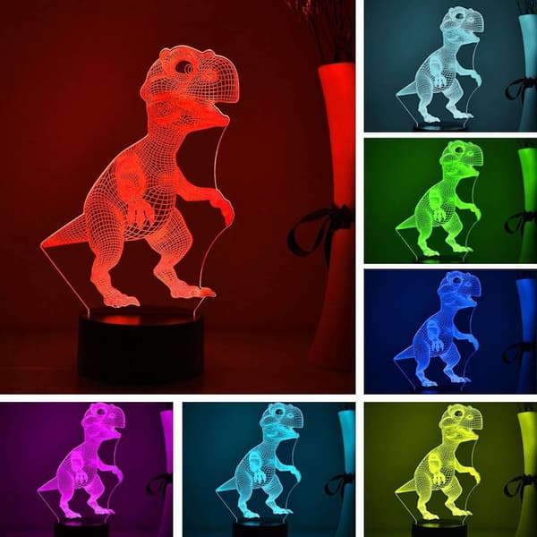 Kreativ 3D dinosaurie nattlampa - presenter till barn