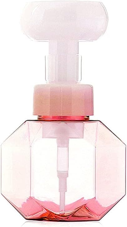 Plastskum pumpflaska, blomformad separat tappning 300 ml rosa
