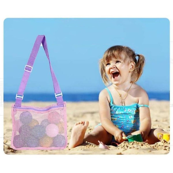 Barns ihåliga genomskinliga mesh Beach One Shoulder Crossbody-väska (D) color 5