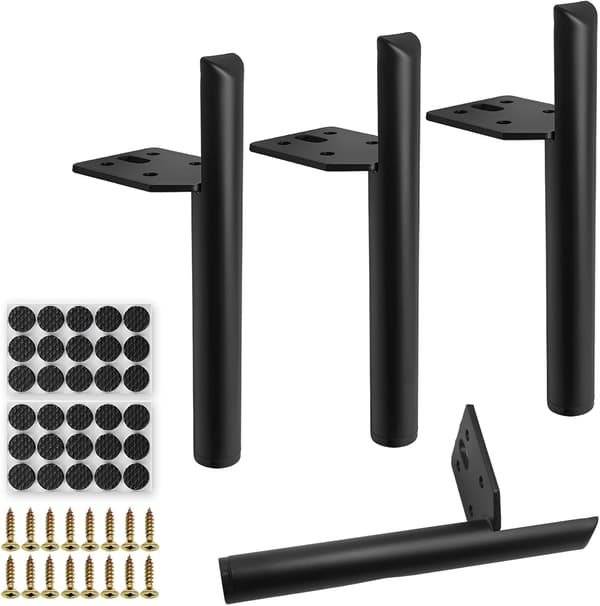 4 st möbelben, 6 tum metallbordsben, soffben möbelben för soffa, skrivbord, skåp, säng