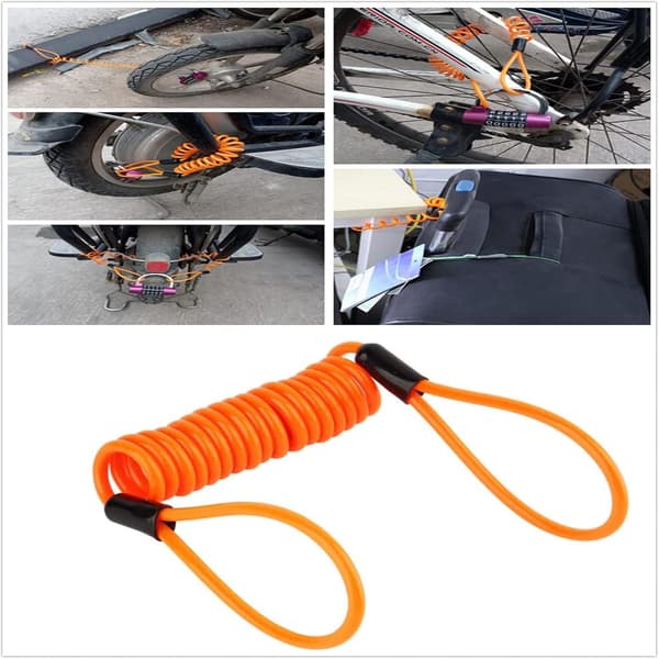 Antistöldfjäderpåminnelse rep, säkerhetsfjäderpåminnelse kabel tät-orange Orange