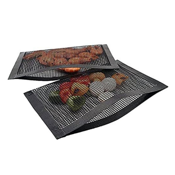 2-pack BBQ-påsar för Grill Bag Net Outdoor BBQ Tool Picknick Köksredskap