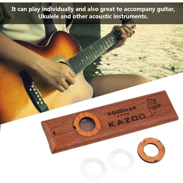 Trä Kazoo Ukulele Gitarr Partner Trä Munspel Orff Instrument Present