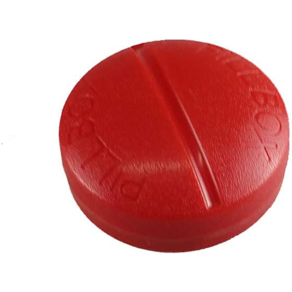 1 st praktisk och bekväm fyrdelad pillerbox, plast pillerbox för resor (slumpmässig färg)