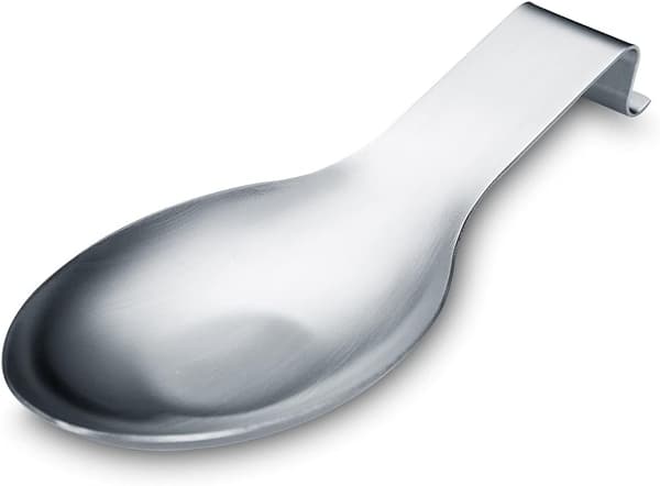 Skeholder i rustfrit stål, køkkenredskabsstativ, hylde, skeholder (sølv)