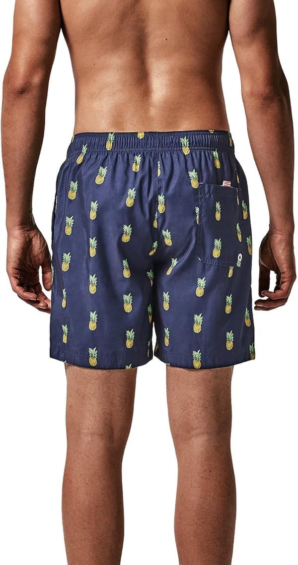 Miesten uimashortsit nopeasti kuivuvat surffishortsit taskuilla (pystyraidat) L l