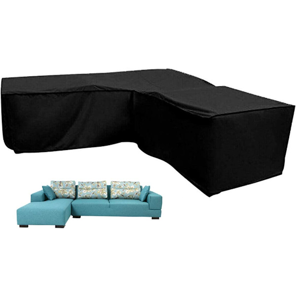 Höger L-formad Lounge Soffa Överdrag med Snörning i Botten 222*286cm 222*286cm