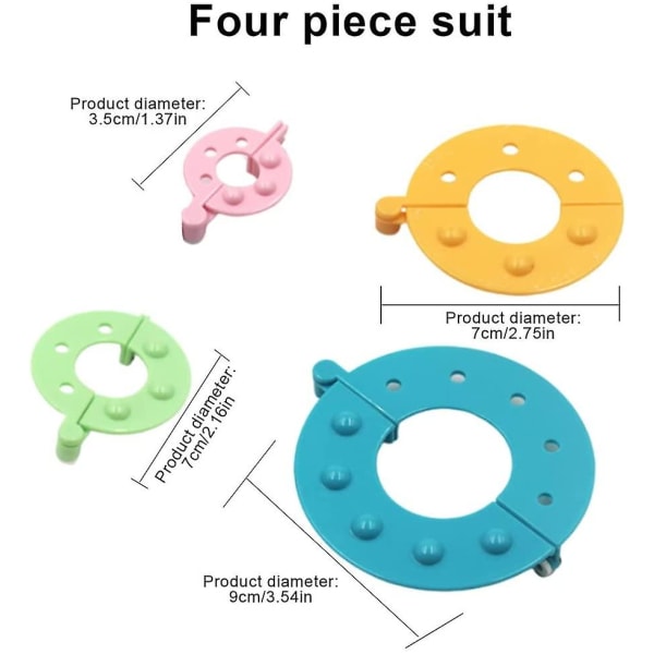 Maker Fluff Boule Diy Nålhantverk Verktygssats, 8 st 4 storlekar essentiell Pompom Maker