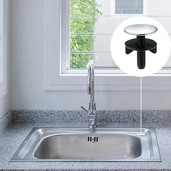 Vaskehulafdækning i rustfrit stål Diameter Ventilprop til hjemmekøkken og badeværelse 2 stk.