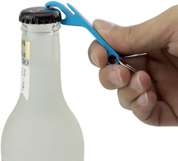 Nøglering Flaskeåbner Multifunktionel Mini Flaskeåbner Tilfældig Farve - 10 Stykker