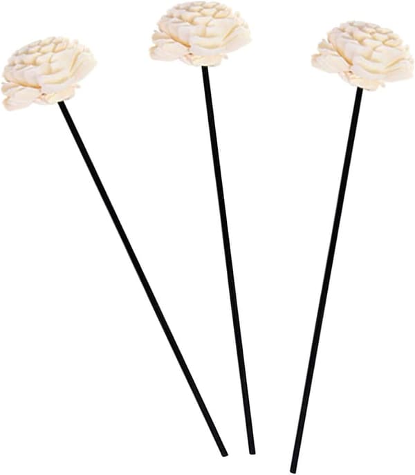 Pakke med 3 Rattanpinde Aromapinde Reed Diffuserpinde med Blomsterolie Aromadiffuserpinde