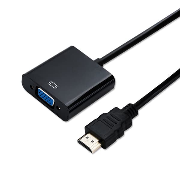 VGA til HDMI-adapter sort Black