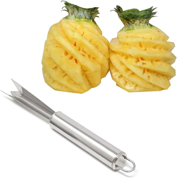 Ananas V-formet øyefjerner husholdnings rustfritt stål ananas øyefjerner gaffel