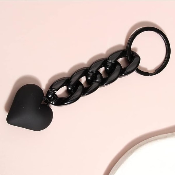 Kvinnors nyckelring Personlig nyckelring bil nyckelring väska hänge, svart
