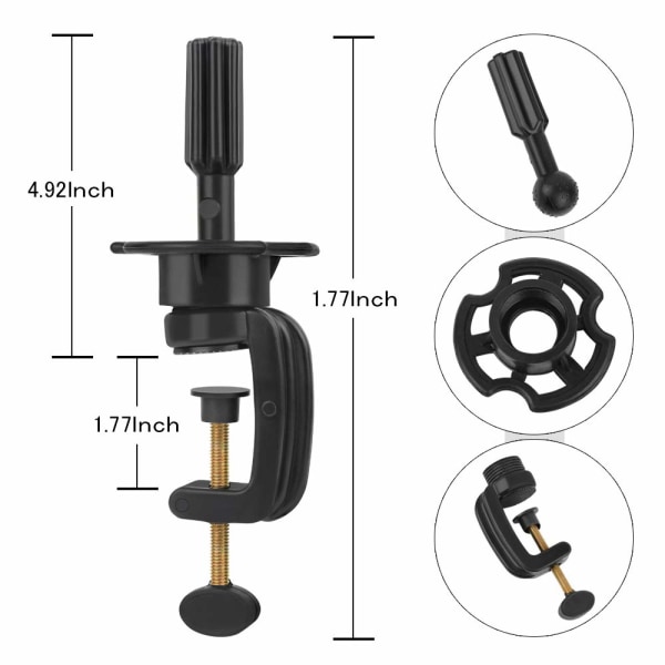 Perukhållare för huvud, 2-pack skönhetskosmetika perukhållare klämmor (svart)