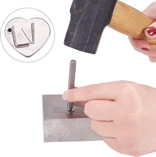 60 deler flate blanke stemplede anhengsmerker DIY smykkehåndverk