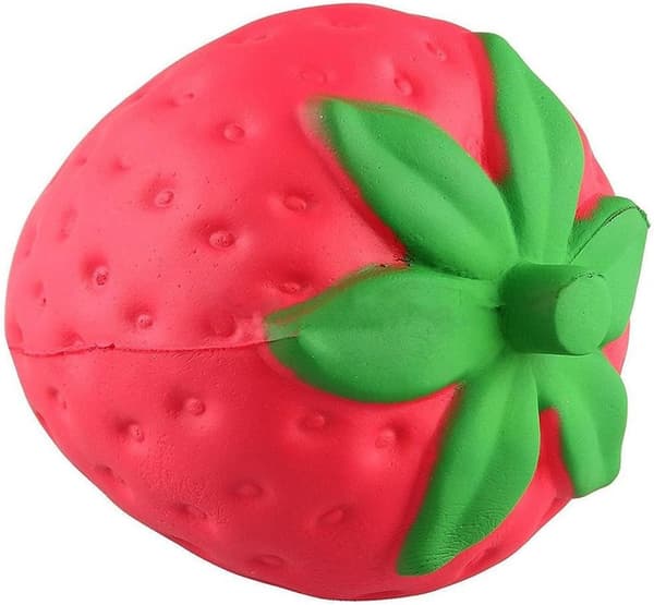 Saktekrypende Squishy Skive Kawaii Squishy Jordbærleke Saktekrypende Håndleddsleke (12cm) 12cm