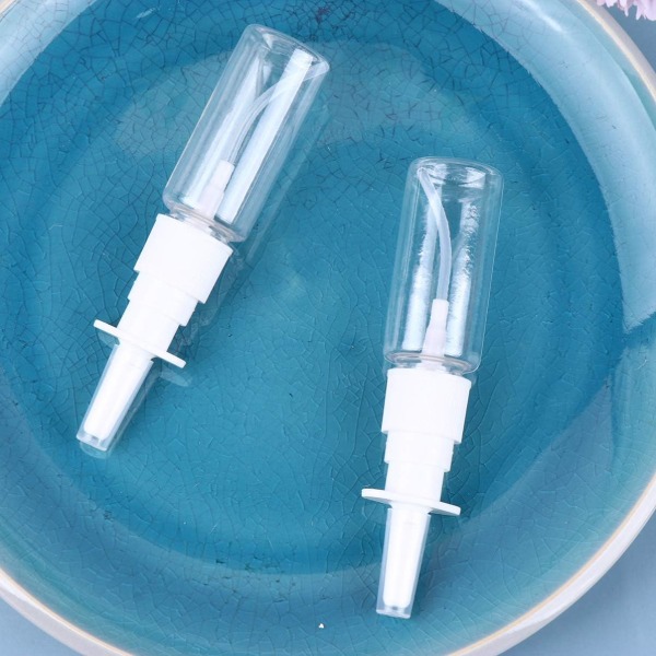 15 ml nässprayflaska näspumpspray påfyllningsbar reseformat (15 ml, 20 st)