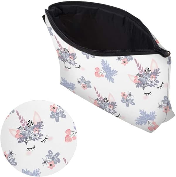 3 stk. opbevaringsposer, makeuptasker, rejse-makeuptasker, mini-kosmetiktasker, enhjørningemønster