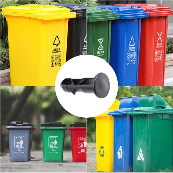 10 st Wheelie Bin Lock Pin 65mm x 18mm Plast Utomhus Bin Lock Pin Fixeringar