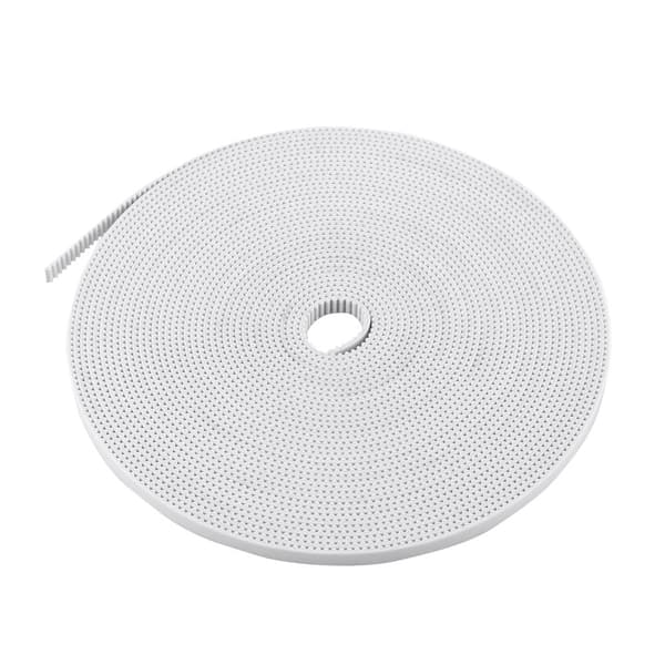 GT2 10 meter 6 mm bredde 2 mm stigning registerreim for 3D-skriver tilbehør, hvit