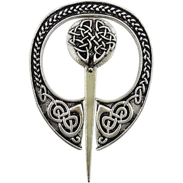Viking Brosch Spänne Kläder Kappa Spänne Sjal Scarf Brosch Smycken （Stil3- Silver ton） color 7
