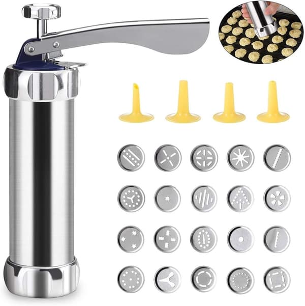 Keksmaskin Cookie Press Gun Kit för DIY Biscuit Maker och dekoration