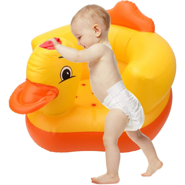 Baby Learning Seat Multi Function Uppblåsbar Säte Baby Support Seat, Gul Anka Color 4