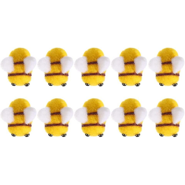 20 st ullfilt bi mini hantverk honungsbi hantverksbollar pom poms DIY hantverksdekoration