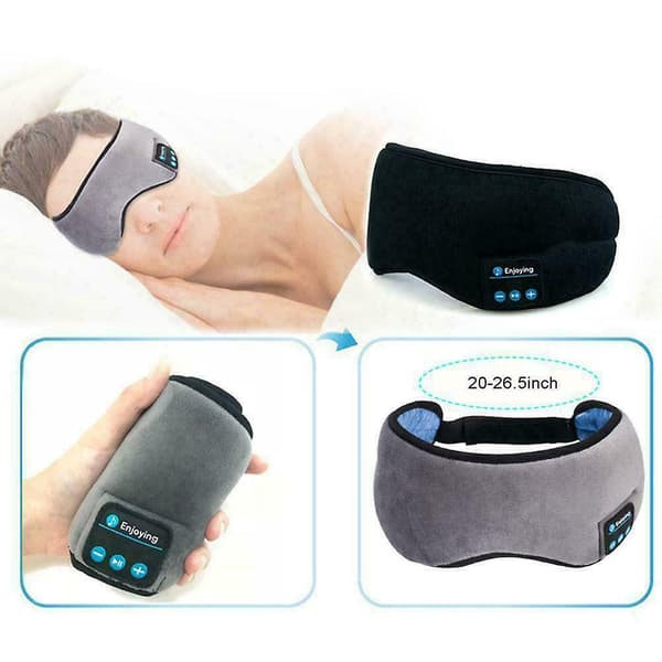Kreativ bluetooth musik ögonmask sömn ögonbindel black