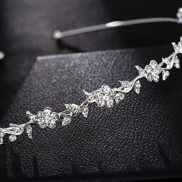 Bryllupskrone brudekrone av prinsesse i rhinestones, Dronningens krone tilbehør