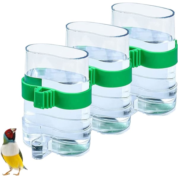 3 delar matare fåglar automatisk papegoja vattenflaska matningsautomat Fågel matskål vattenflaska