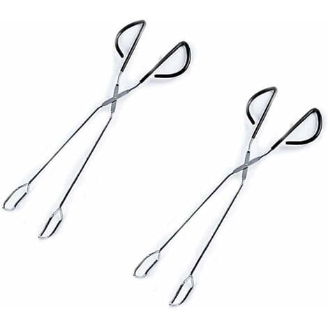 Lange køkkentænger i rustfrit stål til grill, bagning, brød, hjem, udendørs 41 cm 2 stk.
