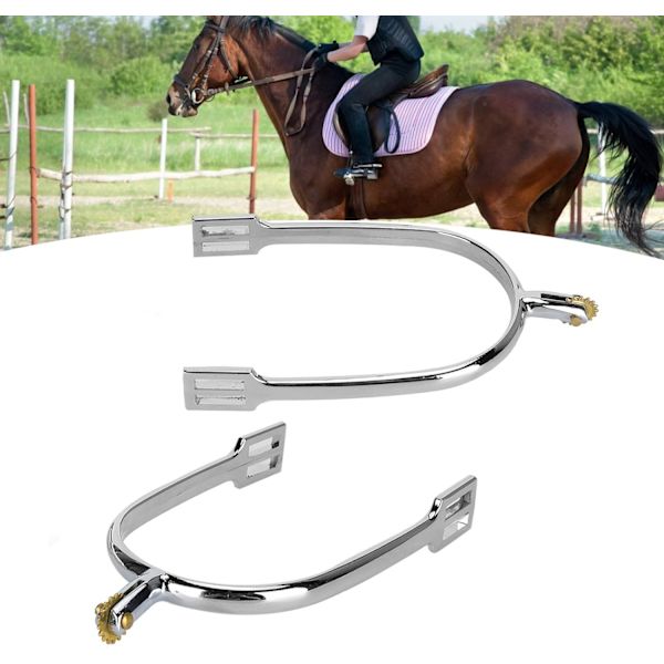Equestrian Training Zinklegering Vridbar Kopparväxel Sporrar (Silver) 2 Stycken