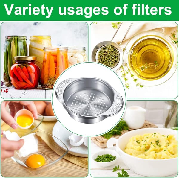 Rostfria matburksfilter Gland Konserverade oljefilter Köksredskap 2 st