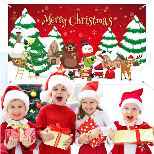 Extra stor julbanner, julskylt, julbakgrundsbilder color 3