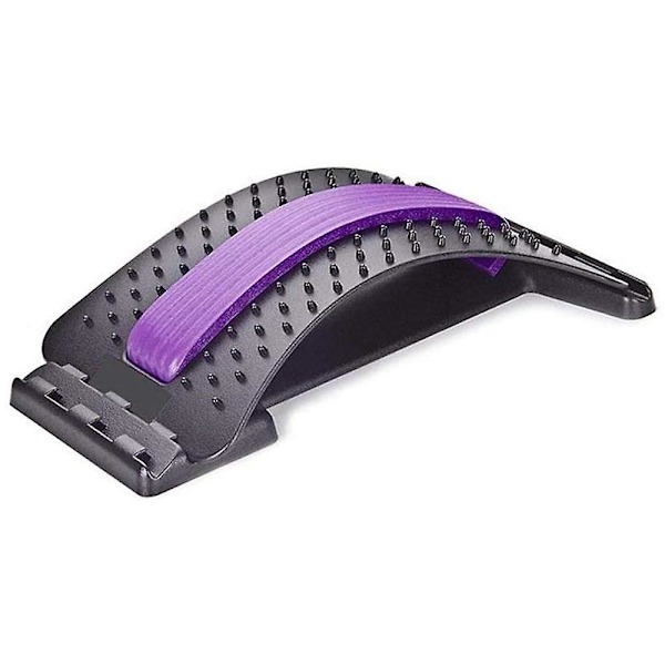 Ryggmassageapparat, magisk stretchutrustning för fitness, stretchstöd, midjerelaxationskompanjon (lila) purple