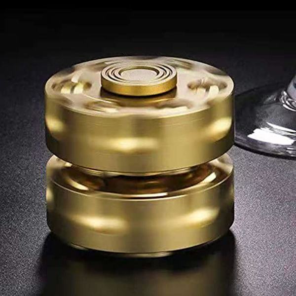 Metall Stress Anti-Ångest Fidget Sidget Stress Relief Leksaker Spiral Kub (Gul)