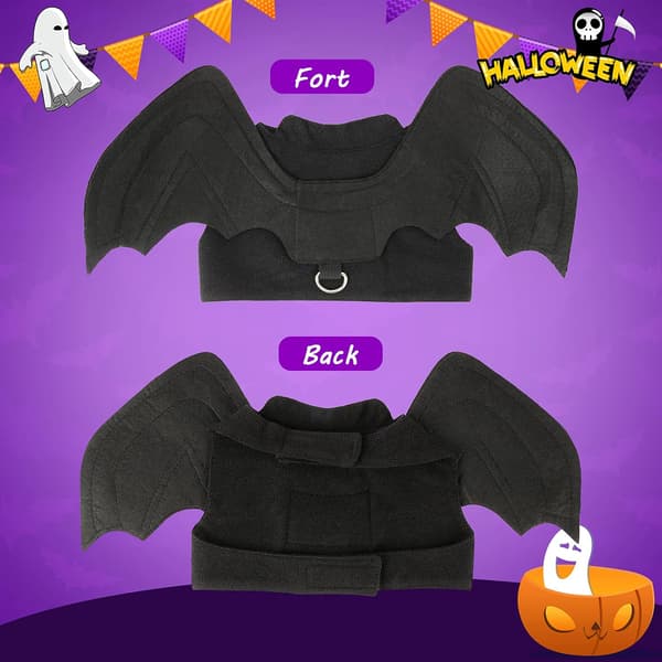 Halloween flagermusvinger kæledyrskostumer til hunde katte Halloweenfest medium m