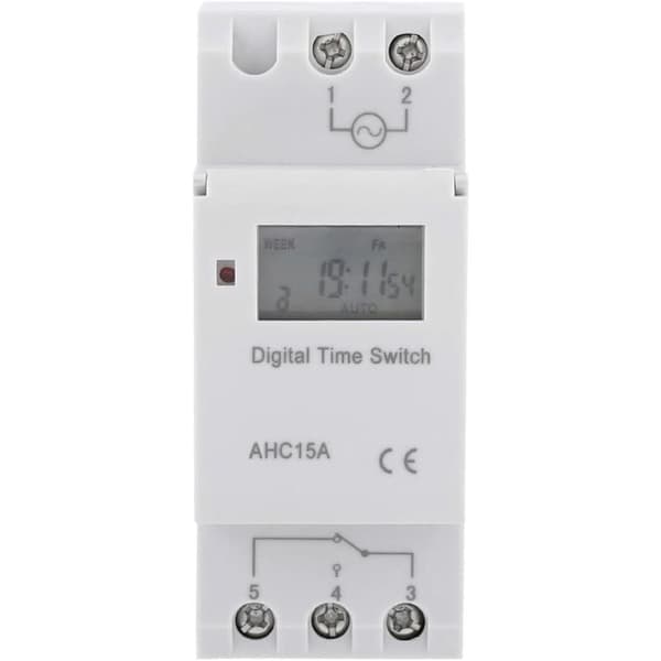 LCD Timer Ugentlig Elektrisk Planlægger Digital Timerkontakt 15A(220V)