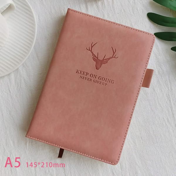 A5 Notesbog Journal - Hardcover Executive Notesbøger College Journal (Pink) Pink
