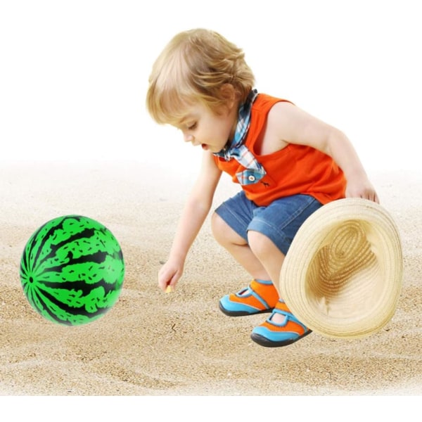 Vattenmelon uppblåsbar boll, plastbollar för barn, 3 st vattenmelon PVC-bollar för barn för barn (20 cm)