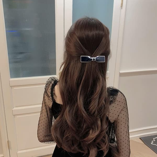 2 PACK Elegant Bow Tie Kawaii Hårklämmor Metall Matt Hårnålar Snap Hårtillbehör