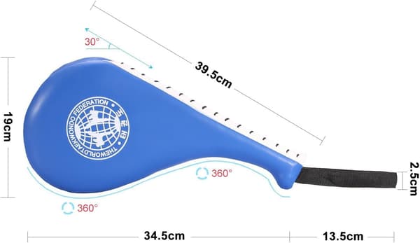1 par Taekwondo Double Kick Pad Target Tae Kwon Do Karate Træning Blue
