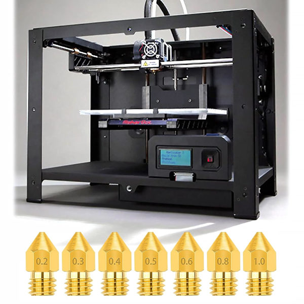 24 st extruderdysor 3D-skrivardysor för Makerbot Creality CR-10 Ender 3 5