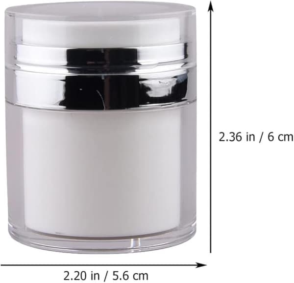 30 ML 2-pack tomma kosmetiska burkar behållare påfyllningsbara luftfria lotionburkar med lock 30ml