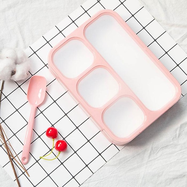 Läcksäker Lunchbox för barn ta med 4 st intervall (rosa) 1 st pink