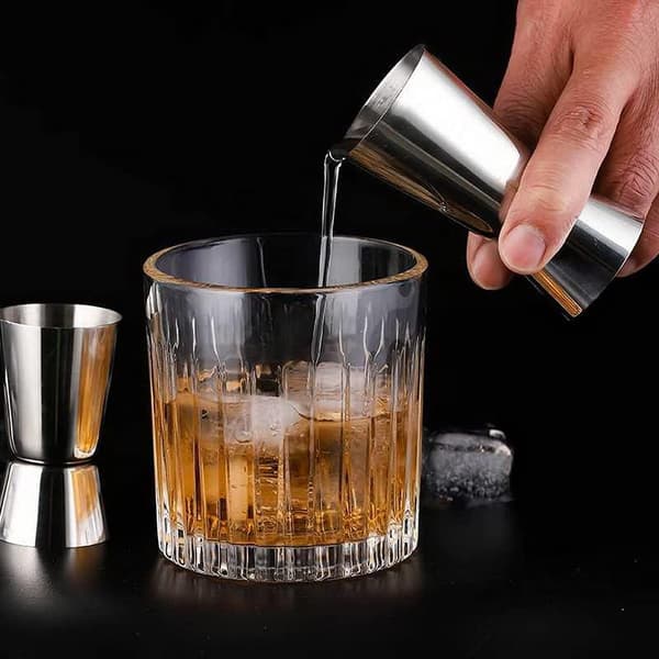 25 ml 50 ml, Målebeger i rustfritt stål Dobbel Jigger Cocktail Drink Sprit Mål
